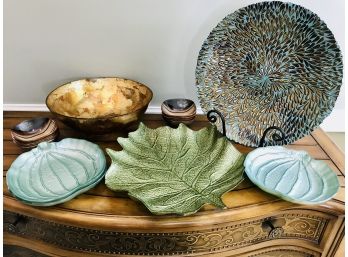 Shimmering Fall Colored Service Ware
