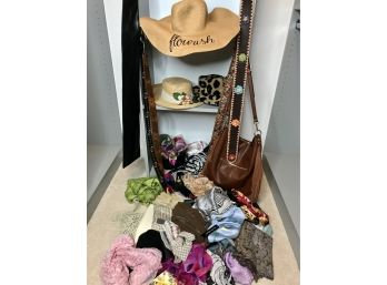 Beautiful Ladies Accessories Including Scarves, Hats, Belts And More