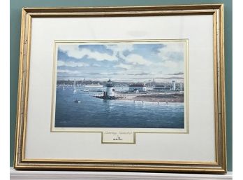 ENTERING NANTUCKET Signed Lithograph