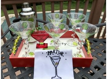 Awesome OLIVE A PARTY Martini Set