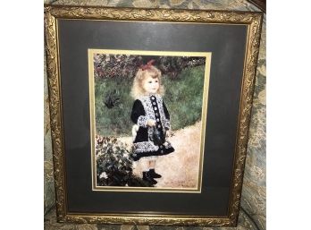 A Girl With A Watering Can Auguste Renoir  Custom Framed Print