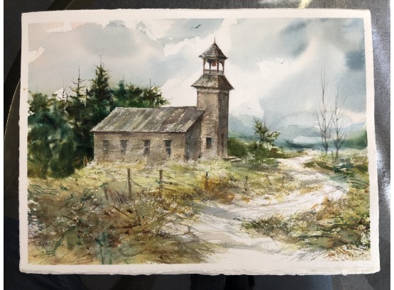 Original Watercolor Of Lighthouse