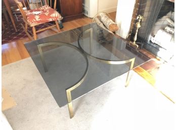 Mid Century Modern Glass Top Coffee Table