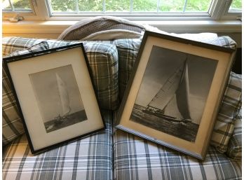 Two Framed Sailboat Photos