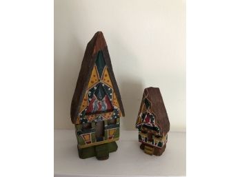Pair Of Indonesian House Figurines
