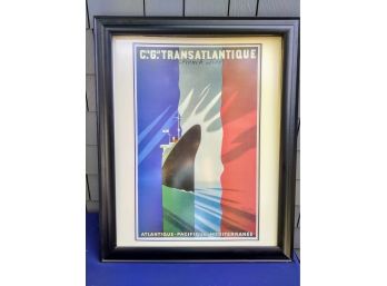 Print Of The French C.G Atlantique Cruise Line By Paul Coulin