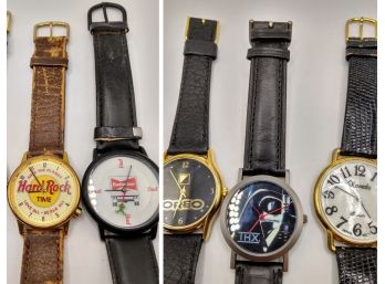 Group Of Fice Watches Including Oreo, Hard Rock Cafe And Budweiser