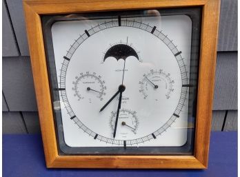 Sunbeam Moon Phase Barometer Clock For The Astronomer Buff Or Dad Who Works In More Than One Time Zone