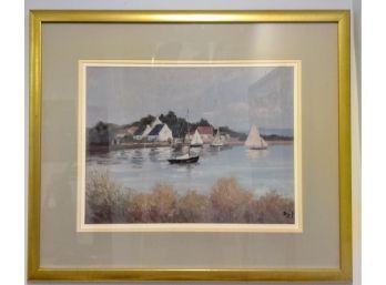 For The Father Who Loves To Sail Or Collect Art - Original Lithograph - Signed Lower Right.