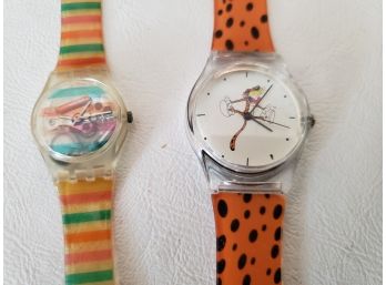 Vintage Swatch Belvedere 1987 And Tiger Watch