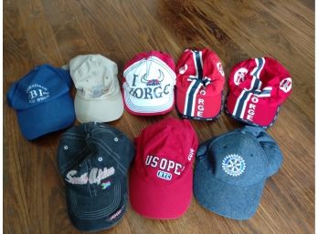 Lot Of Eight Baseball Caps