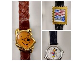 Winnie The Pooh, Mickey Mouse And Yosemite Stamp Watches