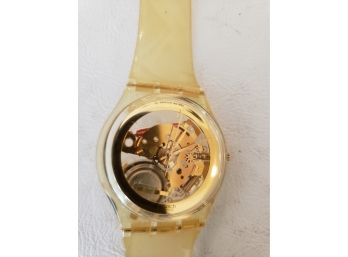 Vintage Swatch Golden Jelly Watch 1991