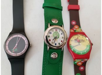 Two M & M Watches And A 7 Up Watch