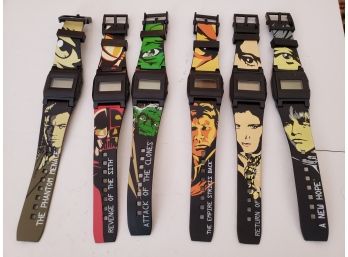 Six McDonald's Double Sided Star Wars Collector's Watches