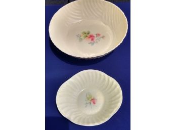 Parian Donegal Floral Irish Fruit Bowl And Jam Bowl - Antique