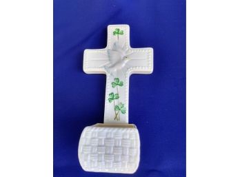 Beleek Shamrock China From Ireland Of A Cross You Can Hang