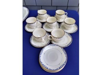 Also Lennox Presidential Collection, Liberty Pattern,  7 Tea Cups And 10 Saucers