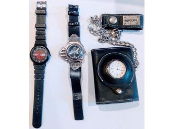 Bazzato Wallet Watch, Harley Davidson Watch And Bike Boy Watches