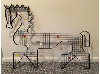 Iron Wall Art Of Horse 43-1/2x34