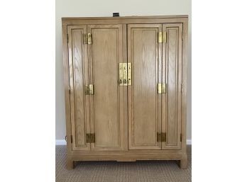 TV Armoire Century Sobota Collection - Missing 1 Door Pull 43-3/4x21x54-1/2 Some Scratches