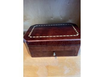 Brown Jewelry Box 14x9-1/4x5-1/2 Used