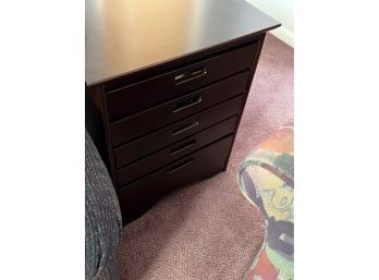 Side Game Table With 5 Drawers 18x18x22-1/4