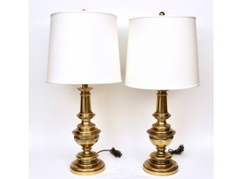 Set Of Two Brass Table Lamps