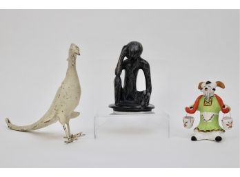 Tabletop Decorative Items - Cast Iron Pheasant, The Thinker And More
