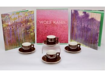 Wolf Kahn Art Book + Set Of Four Cappuccino Italian Cups And Saucers