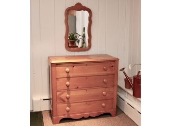 Knotty Pine Dresser + Mirror