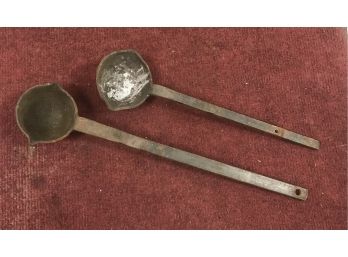 Two Spoons Great For Melting Metals 15 & 12 Inches