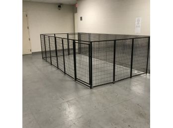 Aleko Dog Playpen Kennel With Two Doors Coated Galvanized Steel  Size Are 11 Other Side Panels  Total 13