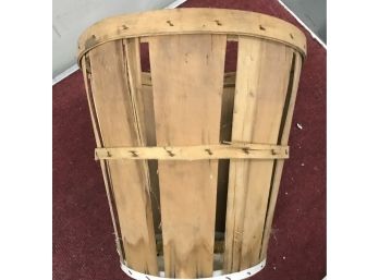 16 Qt Wooden Basket 13.5 Inches Diameter 12.5 Inches Tall