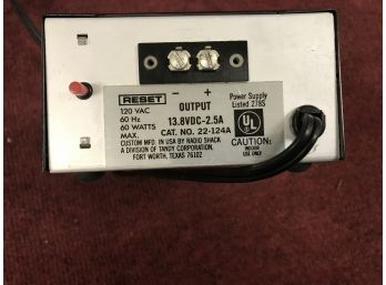 Regulated 12 Volt Power Supply Converts 120 Vac To 12 VDC 2/6/1985 #22-124A
