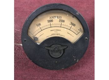 Amperes Direct Current 75 Mx Jewell Electrical Instrument Co Pattern No 31 7 Inch Diameter