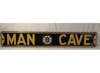 Boston Bruins Man Cave Sign Heavy Medal Sign 3 Feet Long