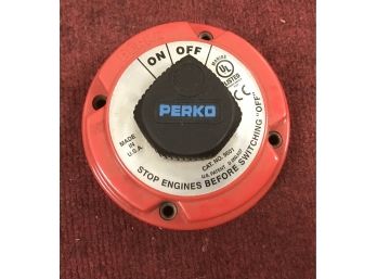 Perko Switch Stop Engines Before Switching Off