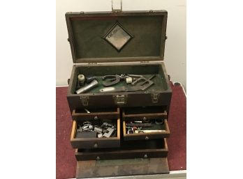 Vintage Wooden Toolbox With The Tools Included 16 X 8.5 X 12.5 Inches