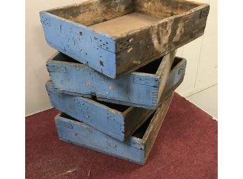 4 - Wooden Boxes Very Heavy Duty Boxes 15.5 X 12 X 3 Inches