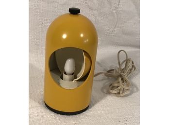 Vintage Yellow Lightolier Eclipse Lamp Retails For $300.00.   Measure 7.5 Tall X About 4 Wide.