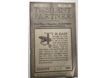 The Silent Partner Booklets Dated 1916 - 1930