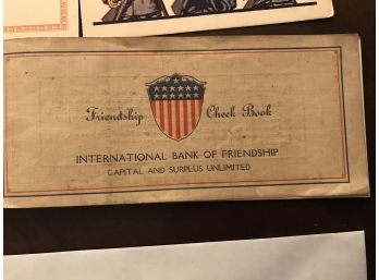 Friendships Check Book Post Cards.  Lot 51