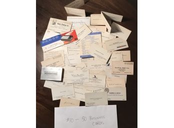 Vintage Business Card 50 Count. - Lot 10