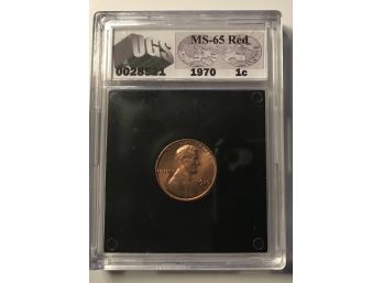 1970 Lincoln Cent Graded MS-65 RED