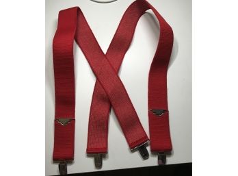 1 1/2 Inch Red Suspenders 7 Sets