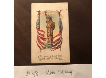 Post Card With Rare Stamp Post Marked 1917.  Lot 48