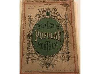 Frank Leslies Popular Monthly Dated IN THE 1880S.  LOT14