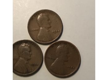 3 - 1925 Lincoln Wheat Cent