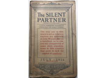 The Silent Partner Booklets Dated 1916 - 1930